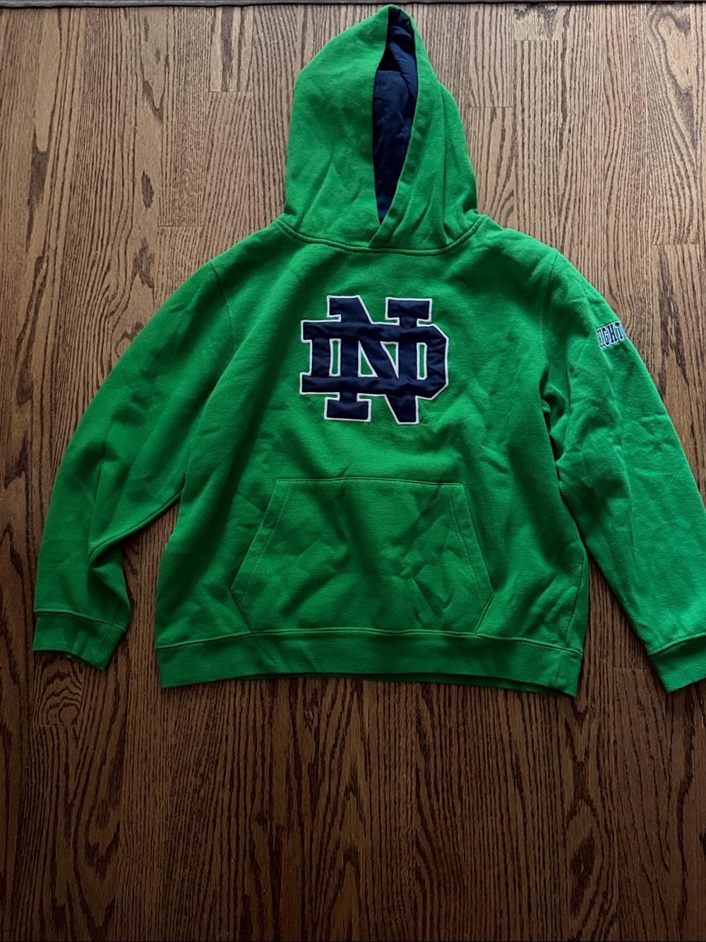 Green Notre Dame youth Pullover Hoodie Sweater